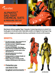Survitec Gas-Tight Chemical Suits Datasheets Thumbnail