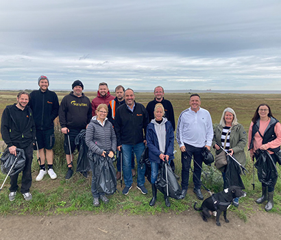 Survitec Grimsby Local Beach Cleanup In Cleethorpes