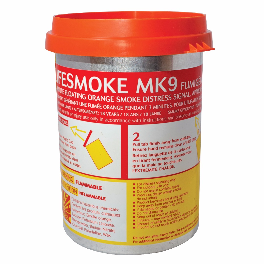 Lifesmoke MK9 Buoyant Orange Smoke Signal 3 minutes