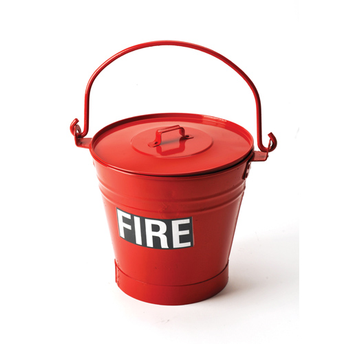 Plastic Fire Bucket and Lid 10 Litre Capacity