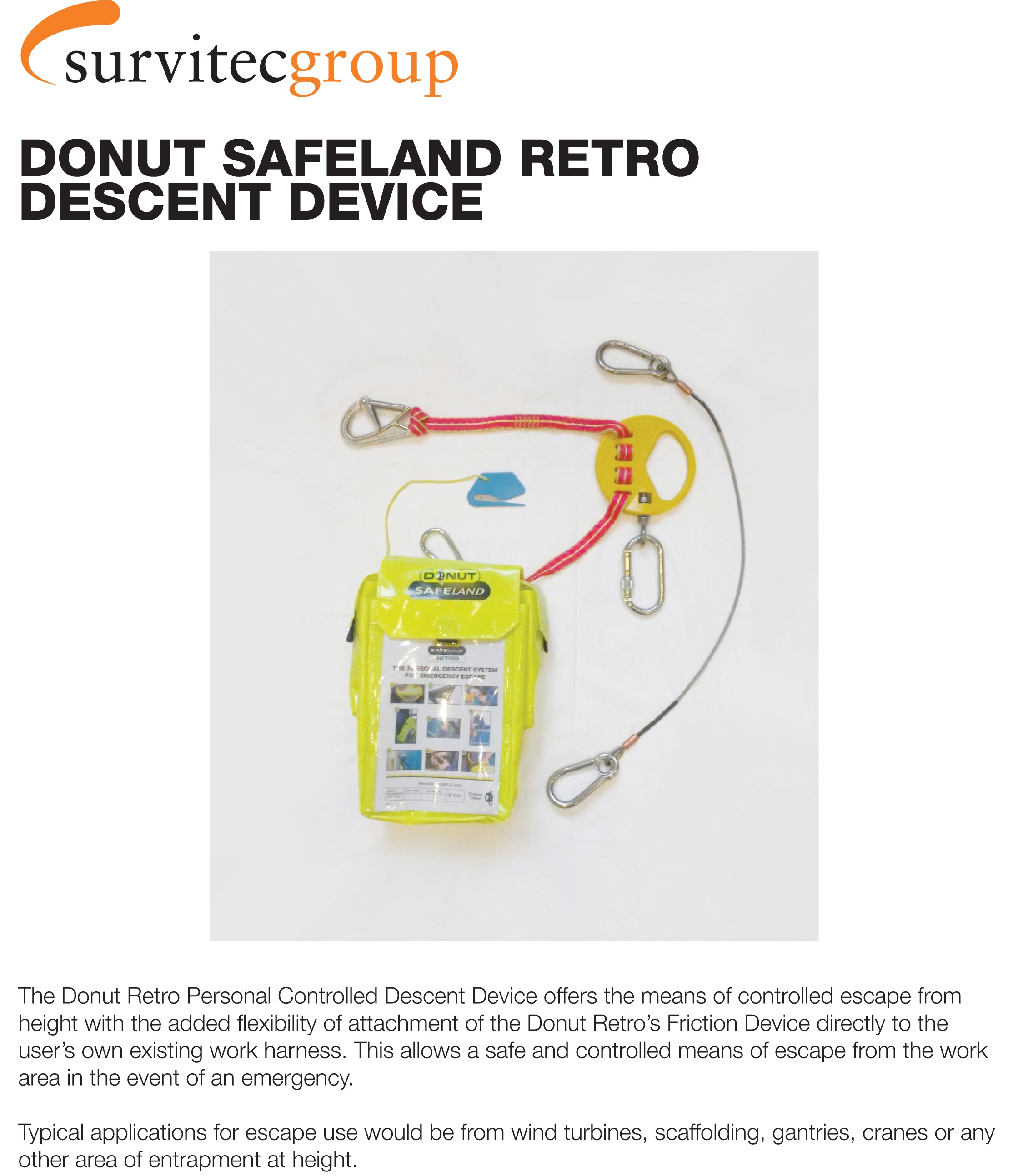 Survitec Donut Safeland Retro Descent Device Datas... Thumbnail