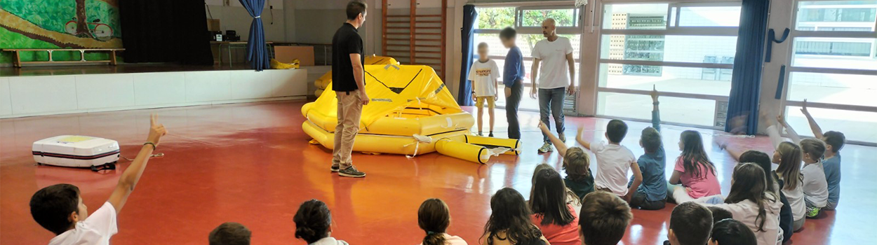 Survitec Barcelona education students about maritime safety.png