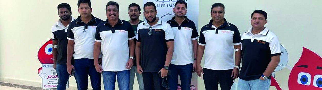 Survitec Fujairah Team Dontating Blood